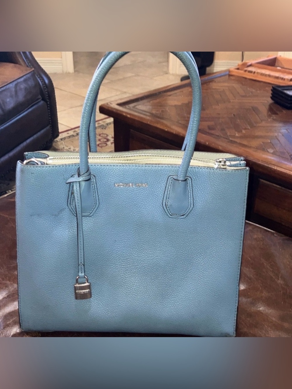 Michael Kors Blue Tote Bag